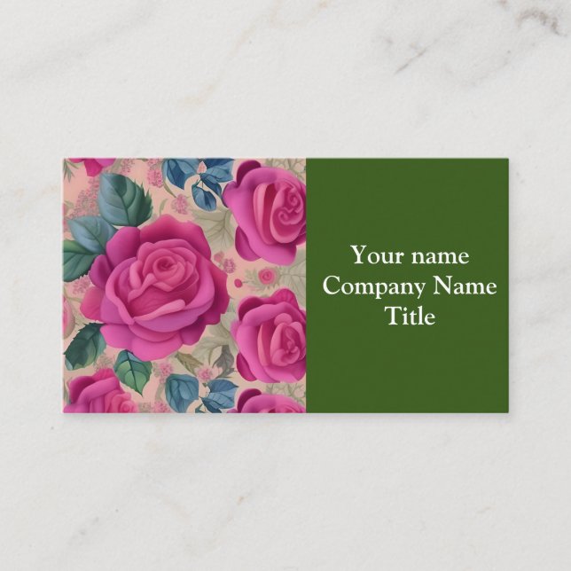 The Wisper Of Roses - Soft And Serene Business Card (Front)