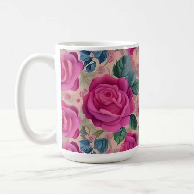 The Wisper Of Roses - Soft And Serene Coffee Mug (Left)