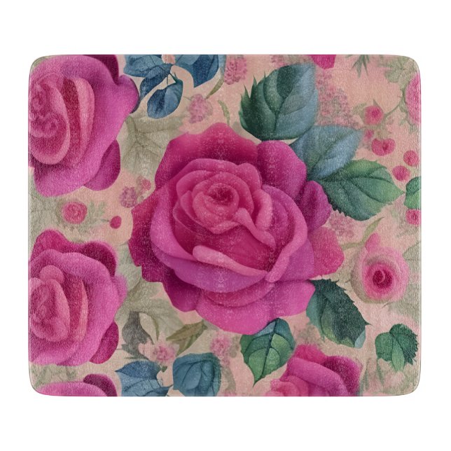 The Wisper Of Roses - Soft And Serene Cutting Board (Front)