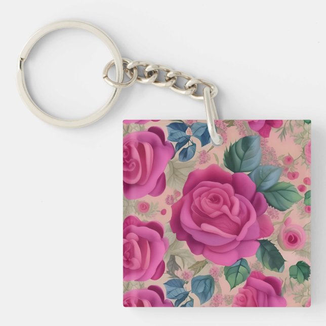 The Wisper Of Roses - Soft And Serene Keychain (Front)