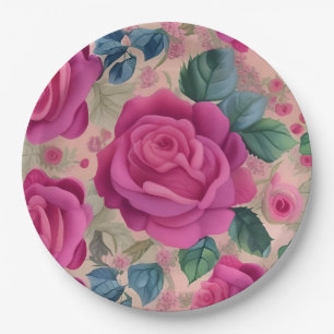The Wisper Of Roses - Soft And Serene Paper Plate