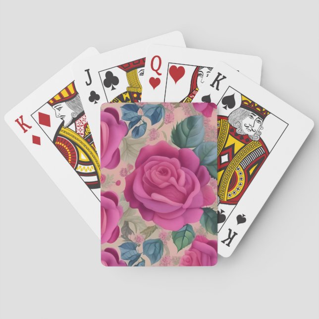The Wisper Of Roses - Soft And Serene Playing Cards (Back)