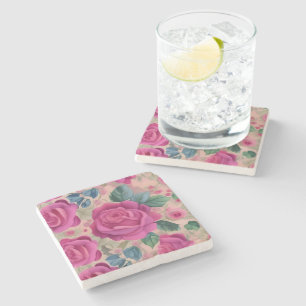 The Wisper Of Roses - Soft And Serene Stone Coaster