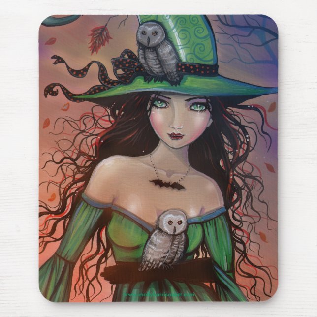 The Witch and th Owls Mousepad by Molly Harrison (Front)