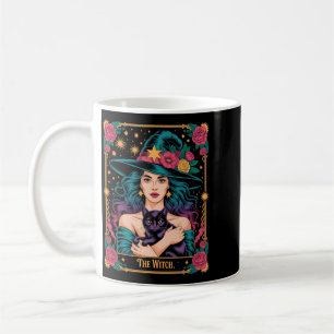 The Witch Card Halloween Gothic Witchy Vibes Black Coffee Mug