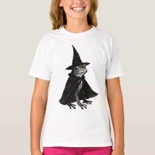 The Witch Frog – Ink Brush Halloween Design on T-Shirt
