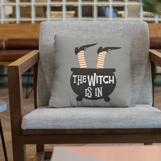 The Witch is In Throw Pillow (Creator Uploaded)