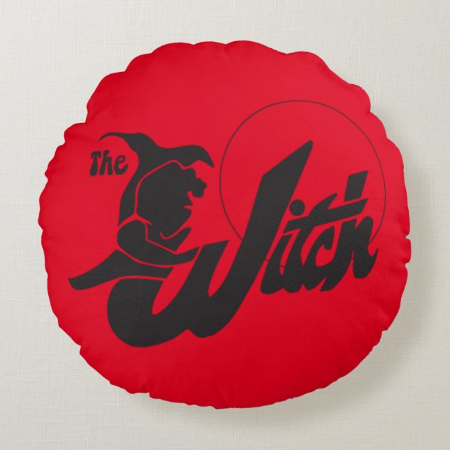 The Witch Round Pillow (Front)