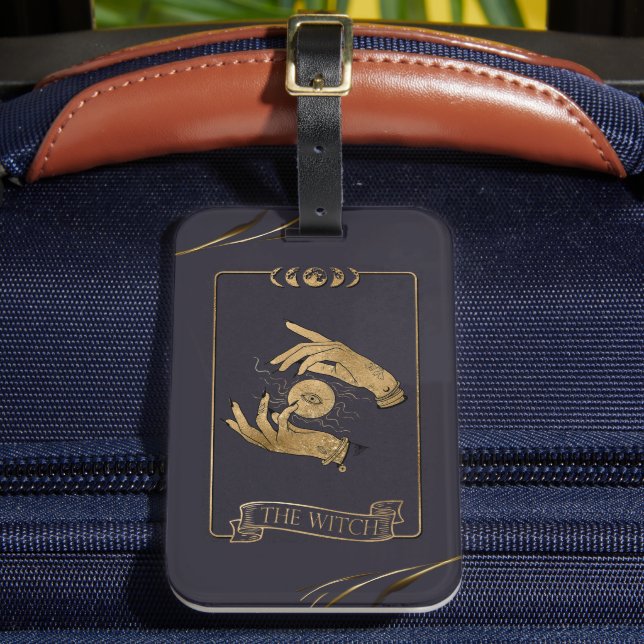 The Witch Tarot Card Luggage Tag (Front Insitu 2)