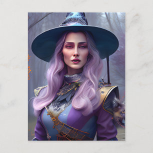 The Witch With Purple Hair Postcard