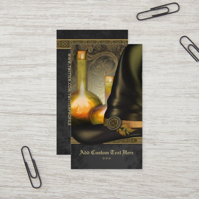The Witches Hat Social Profile Card (Front/Back In Situ)