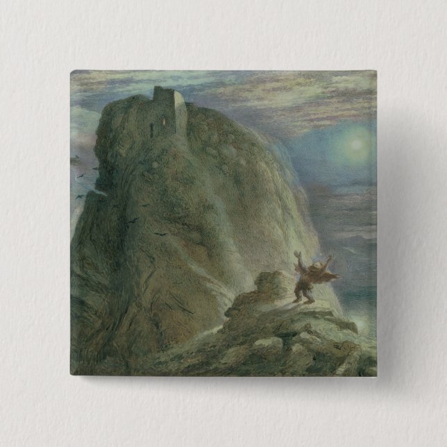 The Witches' Home No.2 2 Inch Square Button (Front)