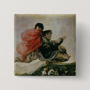 The Witches' Sabbath, c.1819-23 2 Inch Square Button