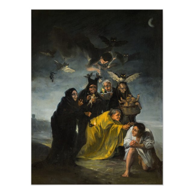 The Witches' Sabbath, Las Brujas by Francisco Goya Photo Print (Front)
