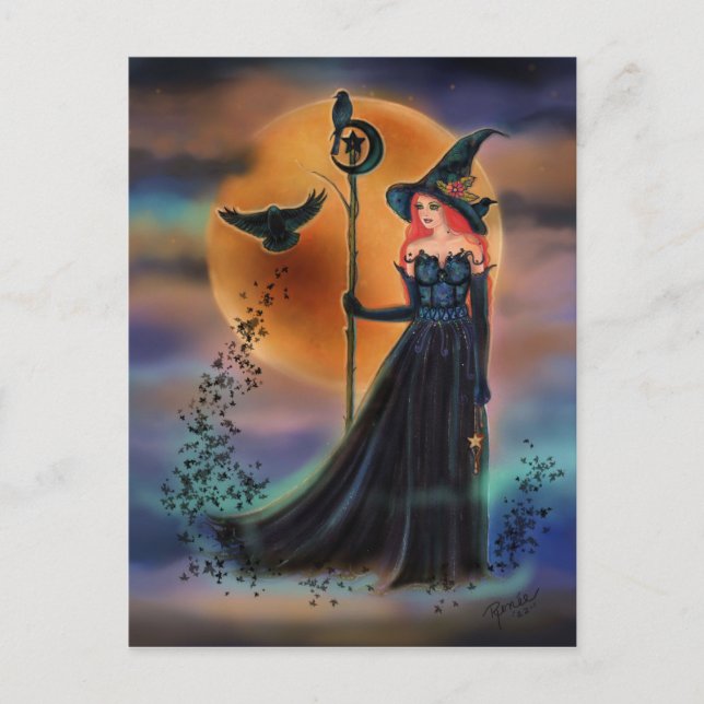 The witching hour witch by Renee Lavoie  Postcard (Front)