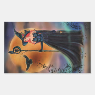 The witching hour witch by Renee Lavoie Sticker