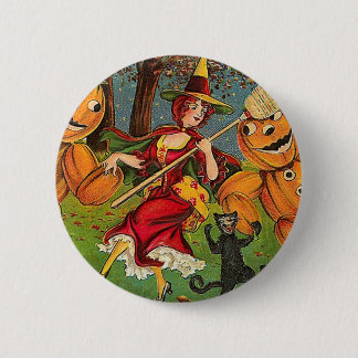 The Witch's Dance - Vintage Halloween 2 Inch Round Button