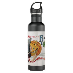 The Witch's Kiss: a Jack o Lantern on Halloween 710 Ml Water Bottle