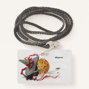 The Witch's Kiss: a Jack o Lantern on Halloween Badge