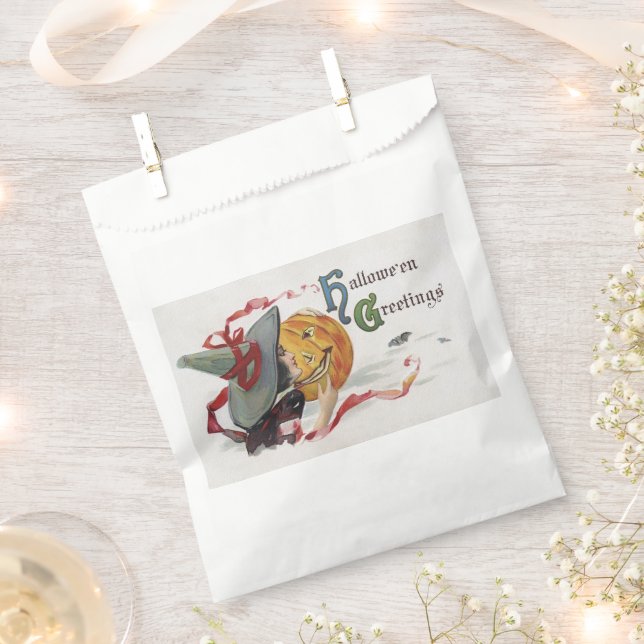 The Witch's Kiss: a Jack o Lantern on Halloween Favour Bag (Clipped)