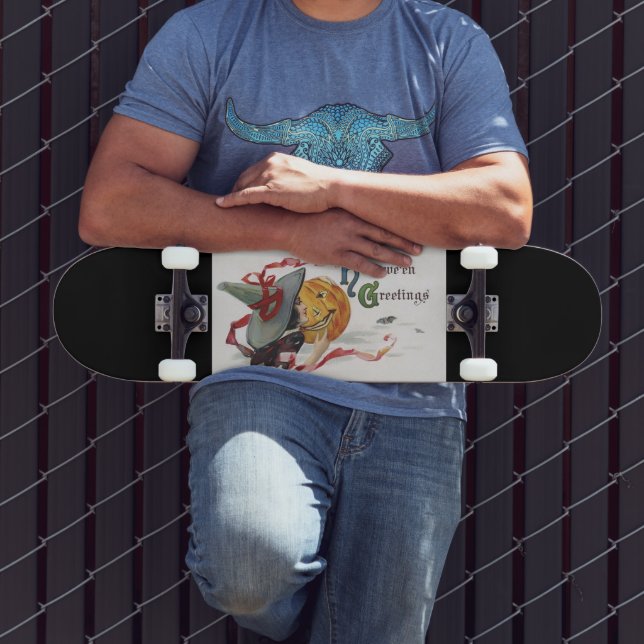 The Witch's Kiss: a Jack o Lantern on Halloween Skateboard (Outdoor 3)