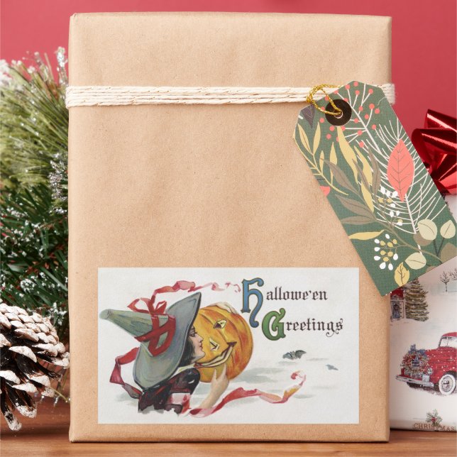 The Witch's Kiss: a Jack o Lantern on Halloween Sticker (Holiday)