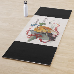 The Witch's Kiss: a Jack o Lantern on Halloween Yoga Mat