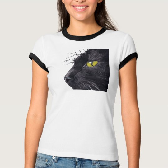 The Witness Womens Baby Bella Black Cat Design T-Shirt