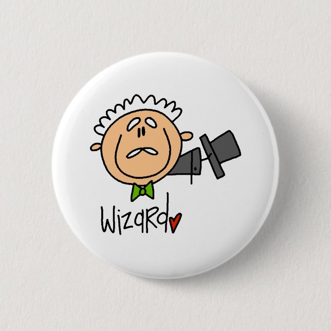 The Wizard 2 Inch Round Button (Front)