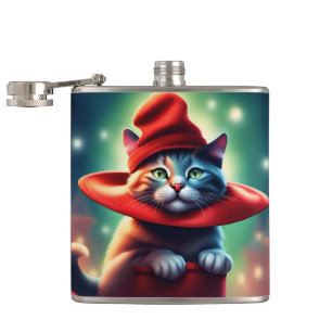 the wizard cat hip flask