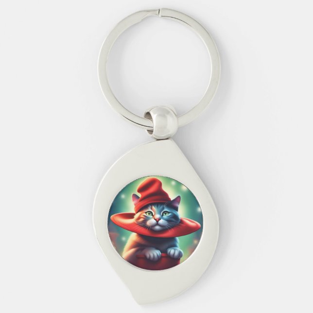 the wizard cat keychain (Front)