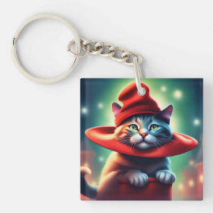 the wizard cat keychain
