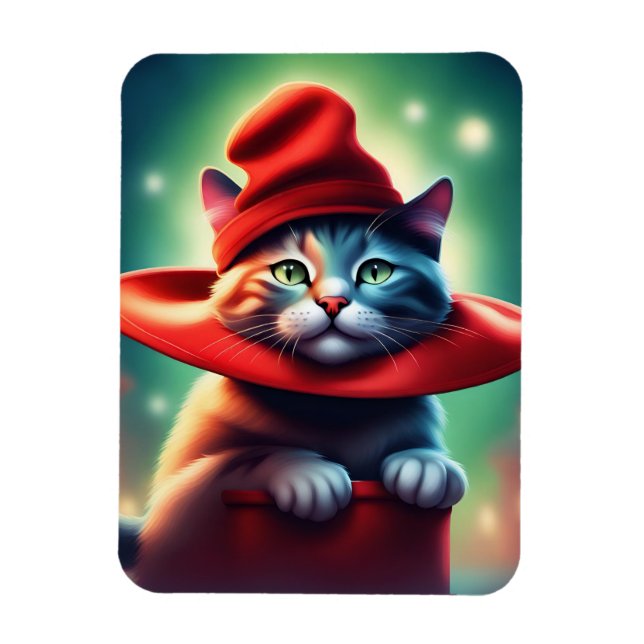the wizard cat magnet (Vertical)