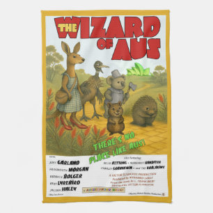 The Wizard of Aus Movie Parody Kitchen Towel
