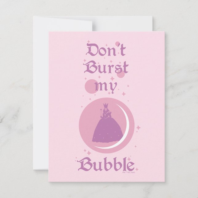 The Wizard Of Oz™ | Don't Burst My Bubble Card (Front)