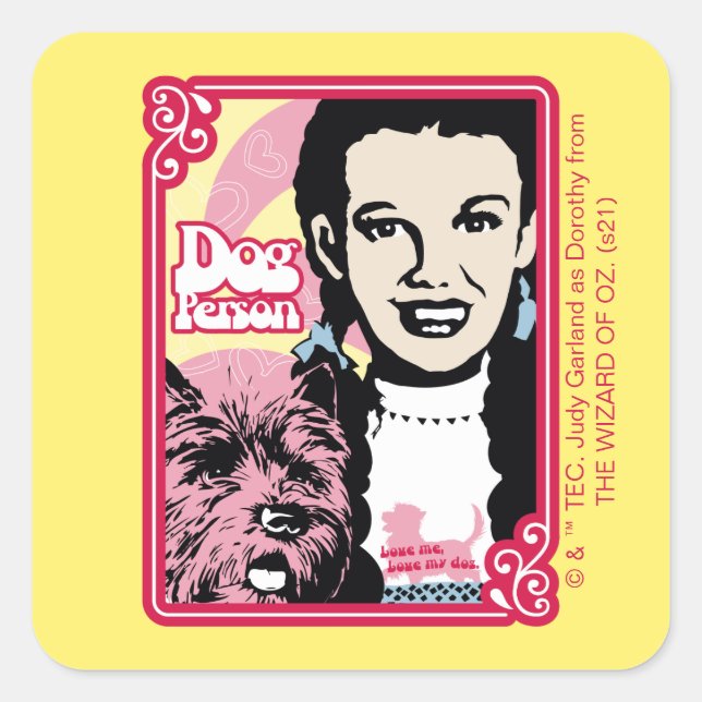 The Wizard Of Oz™ | Dorothy™ & Toto™ - Dog Person Square Sticker (Front)