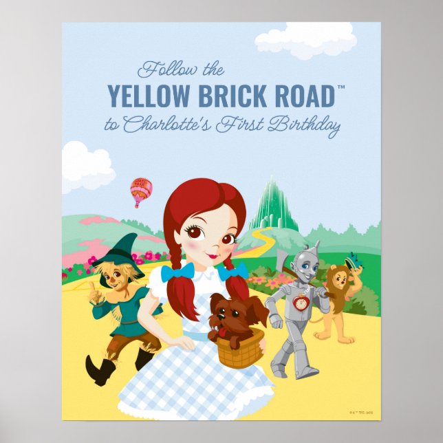 The Wizard Of Oz™ | First Birthday Welcome Poster (Front)