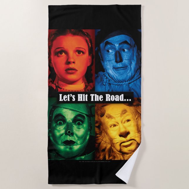The Wizard Of Oz™ | Let's Hit The Road Beach Towel (Front)