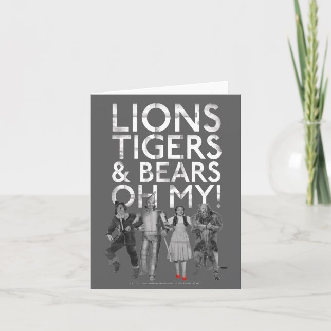 The Wizard Of Oz™ | Lions Tigers & Bears Oh My! Note Card (Front)