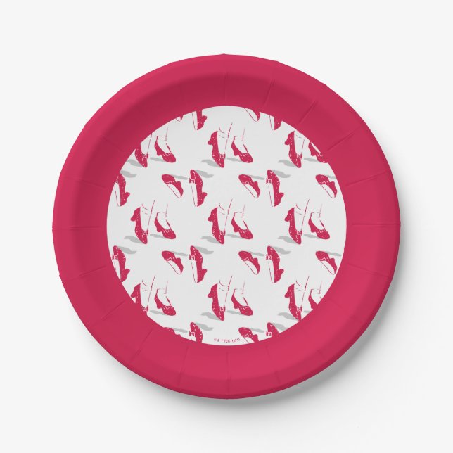 The Wizard Of Oz™ | Ruby Slippers™ Pattern Paper Plate (Front)