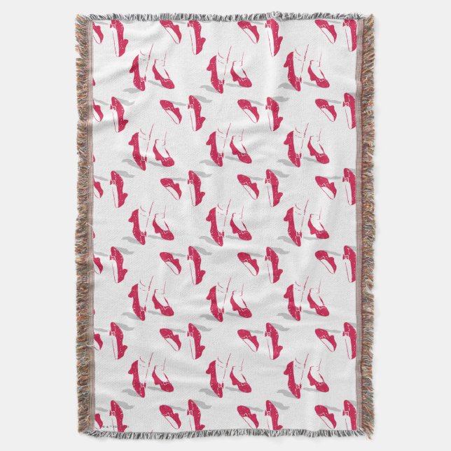 The Wizard Of Oz™ | Ruby Slippers™ Pattern Throw Blanket (Front Vertical)