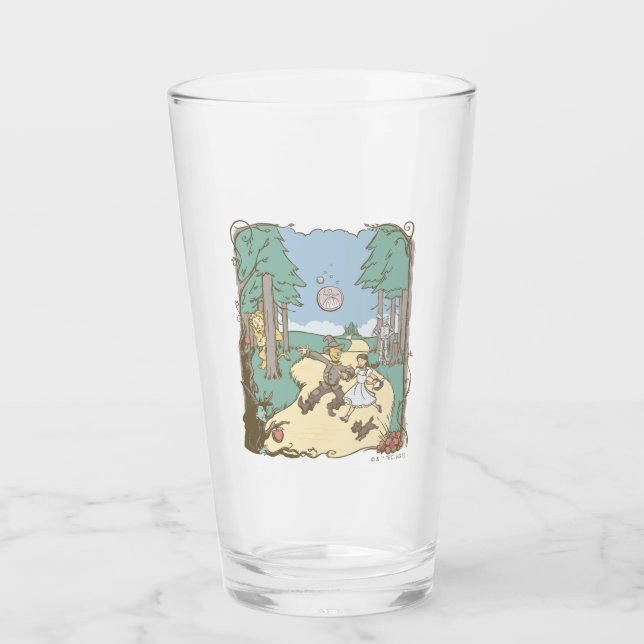 The Wizard Of Oz™ | Storybook Yellow Brick Road Glass (Front)