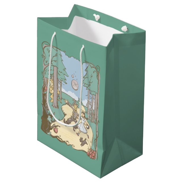 The Wizard Of Oz™ | Storybook Yellow Brick Road Medium Gift Bag (Front Angled)