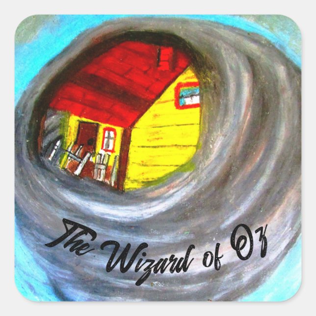 THE WIZARD OF OZ THE TWISTER  SQUARE STICKER (Front)