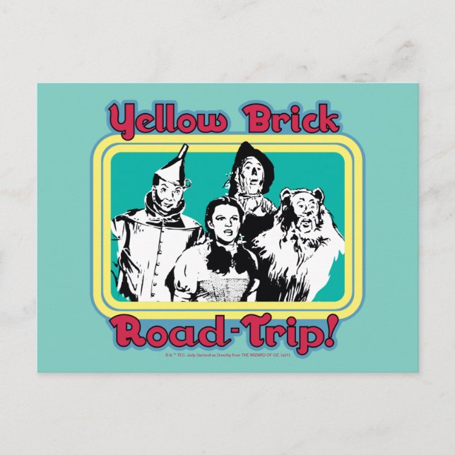 The Wizard Of Oz™ | Yellow Brick Road-Trip! Postcard (Front)