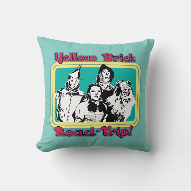The Wizard Of Oz™ | Yellow Brick Road-Trip! Throw Pillow (Front)
