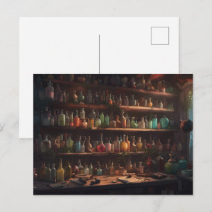 The Wizards Apothecary   Digital Art Postcard