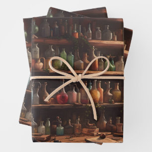The Wizards Apothecary Digital Art Wrapping Paper Sheet