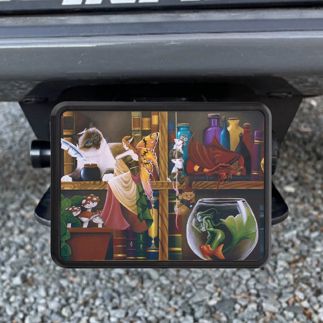 The Wizards Fantasy Library Trailer Hitch Cover (Creator Uploaded)