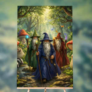 The wizards pilgrimage epic enchanted forest high  acrylic sign